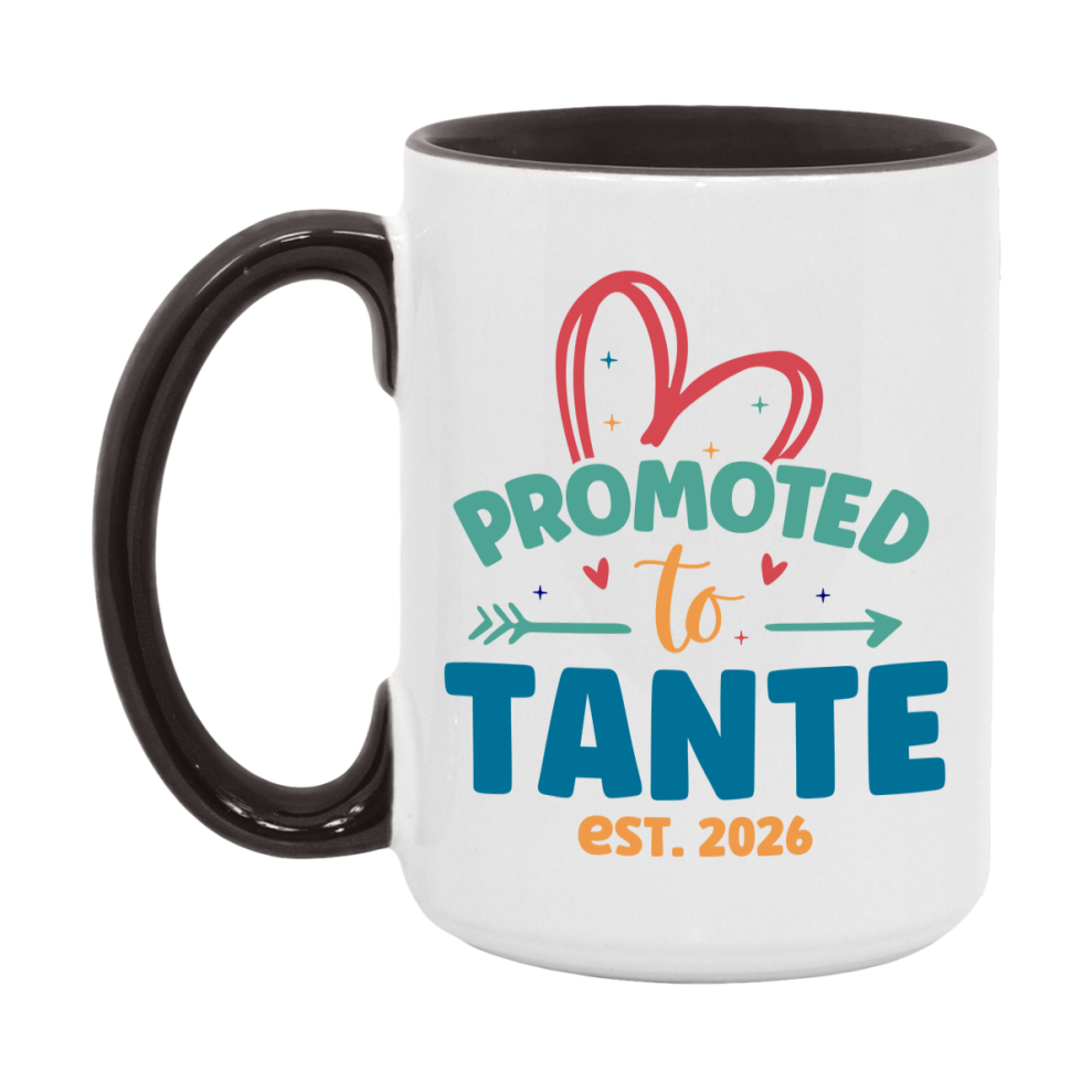 Promoted To Tante Est. 2026 Coffee Mug – New Tante Gift – Pregnancy Announcement Mug For New Baby