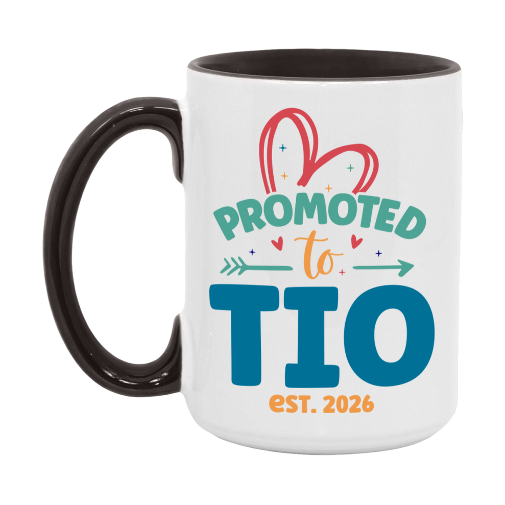 Promoted To Tio Est. 2026 Coffee Mug – New Tio Gift – Pregnancy Announcement Mug For New Baby