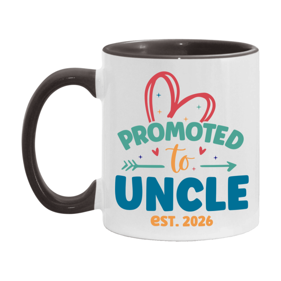 Promoted To Uncle Est. 2026 Coffee Mug – New Uncle Gift – Pregnancy Announcement Mug For New Baby