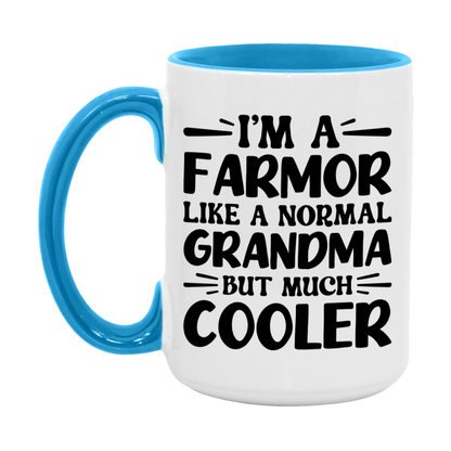 I'm A Farmor Like A Normal Grandma But Much Cooler Mug – Funny Farmor Gift – Grandma Coffee Mug – Gift For Farmor