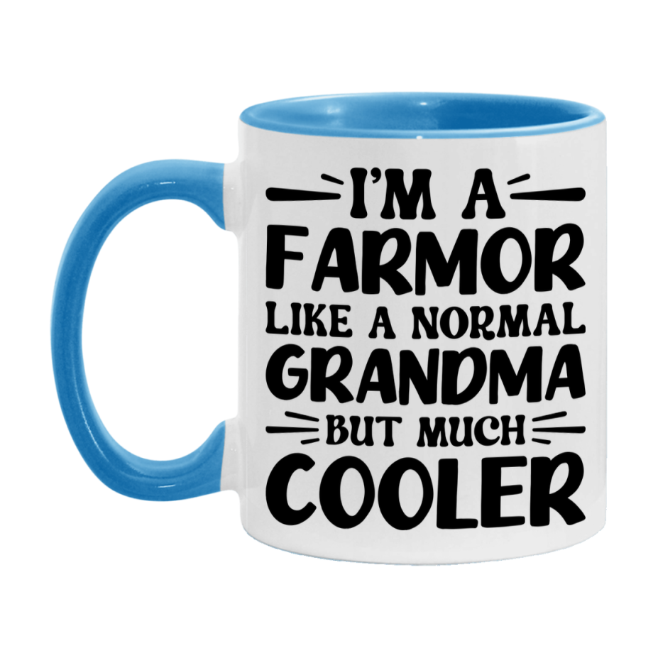 I'm A Farmor Like A Normal Grandma But Much Cooler Mug – Funny Farmor Gift – Grandma Coffee Mug – Gift For Farmor