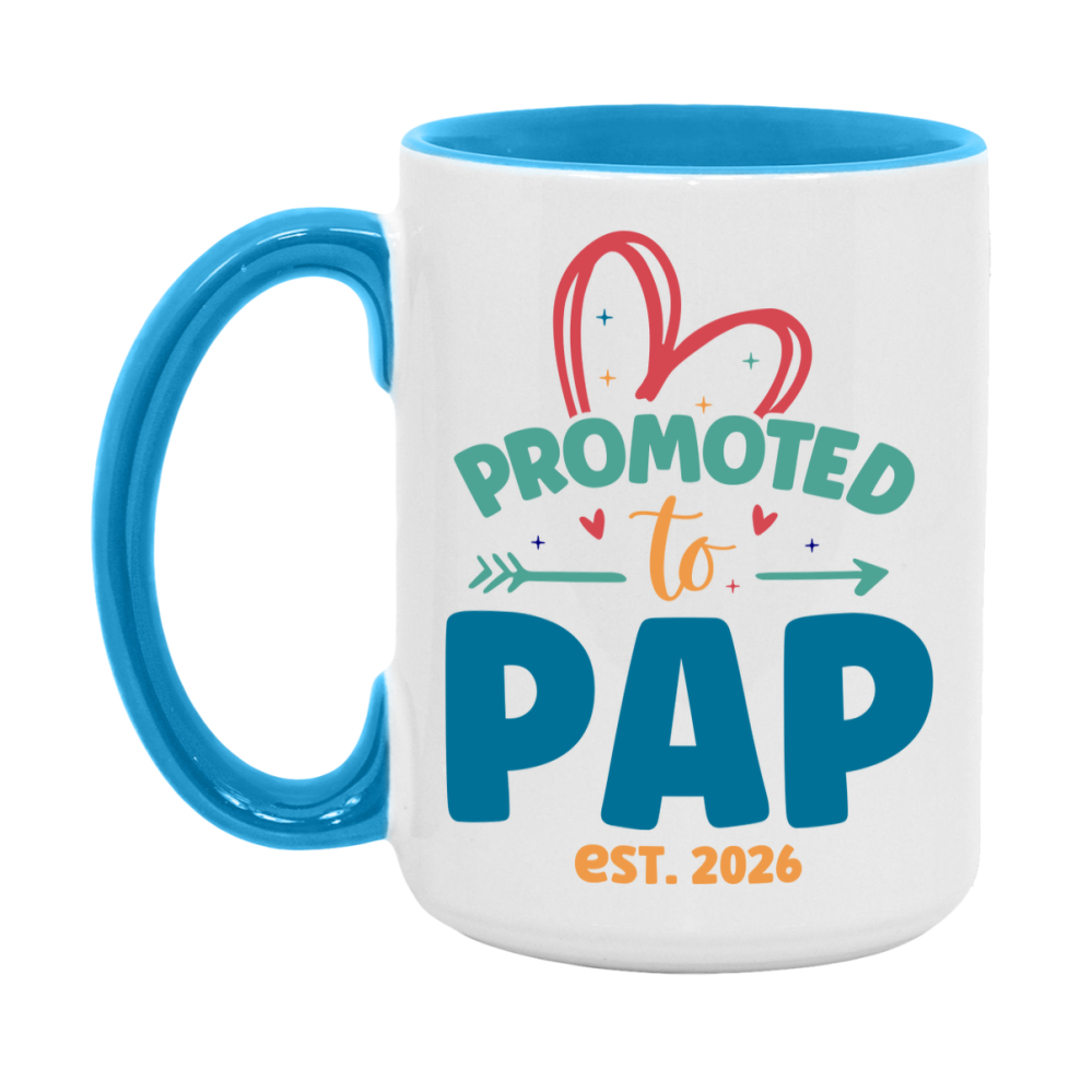 Promoted To Pap Est. 2026 Coffee Mug – New Pap Gift – Pregnancy Announcement Mug For New Baby
