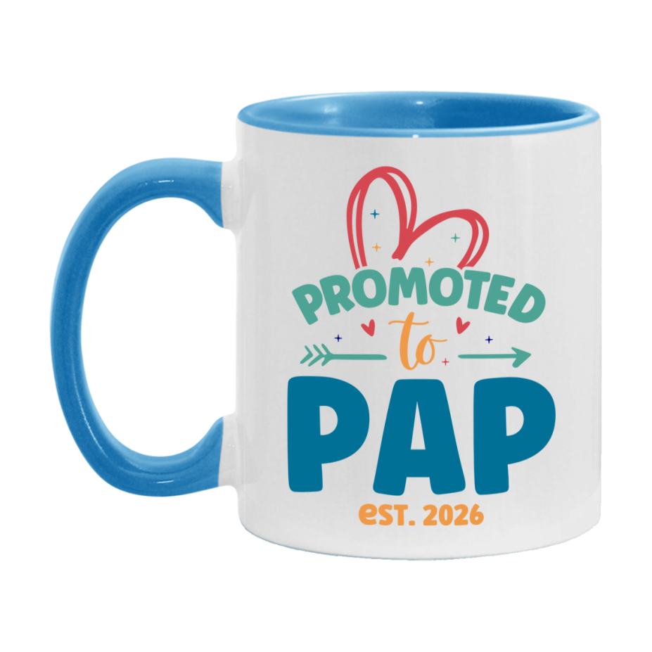 Promoted To Pap Est. 2026 Coffee Mug – New Pap Gift – Pregnancy Announcement Mug For New Baby
