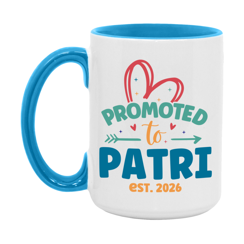 Promoted To Patri Est. 2026 Coffee Mug – New Patri Gift – Pregnancy Announcement Mug For New Baby