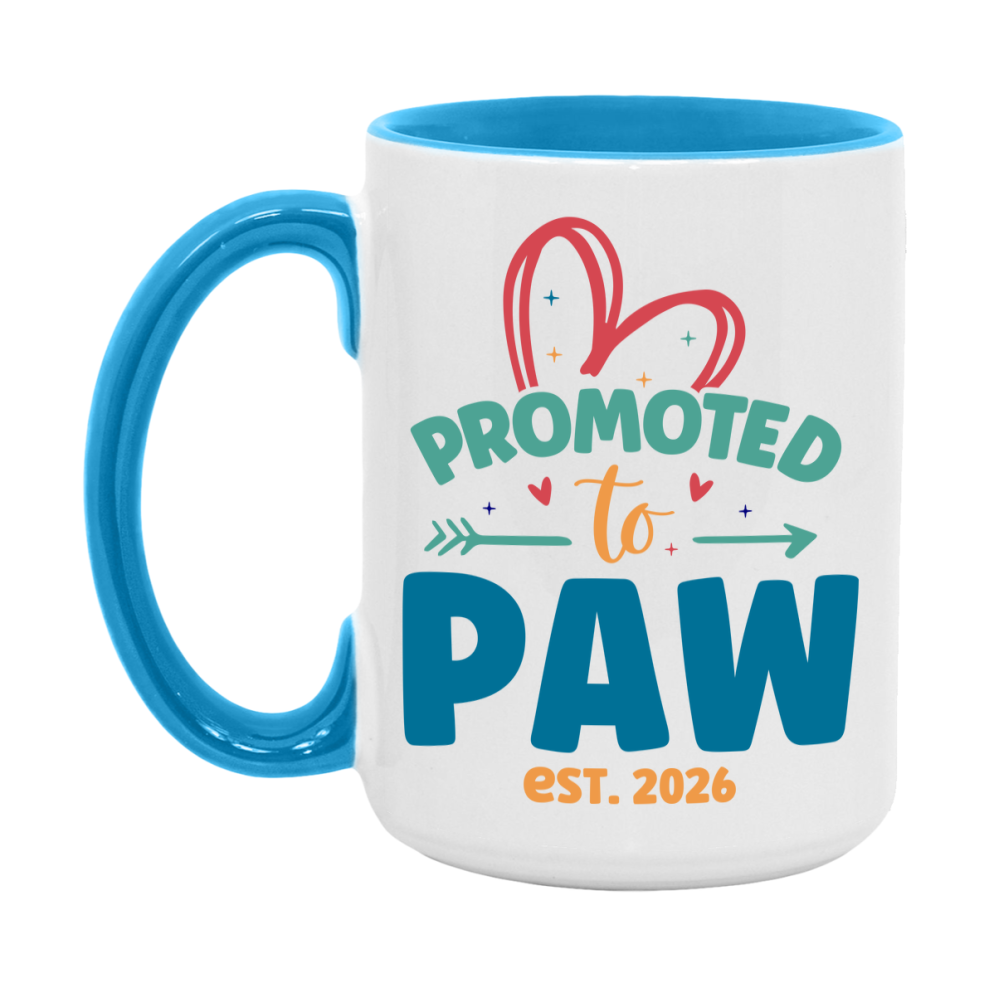 Promoted To Paw Est. 2026 Coffee Mug – New Paw Gift – Pregnancy Announcement Mug For New Baby