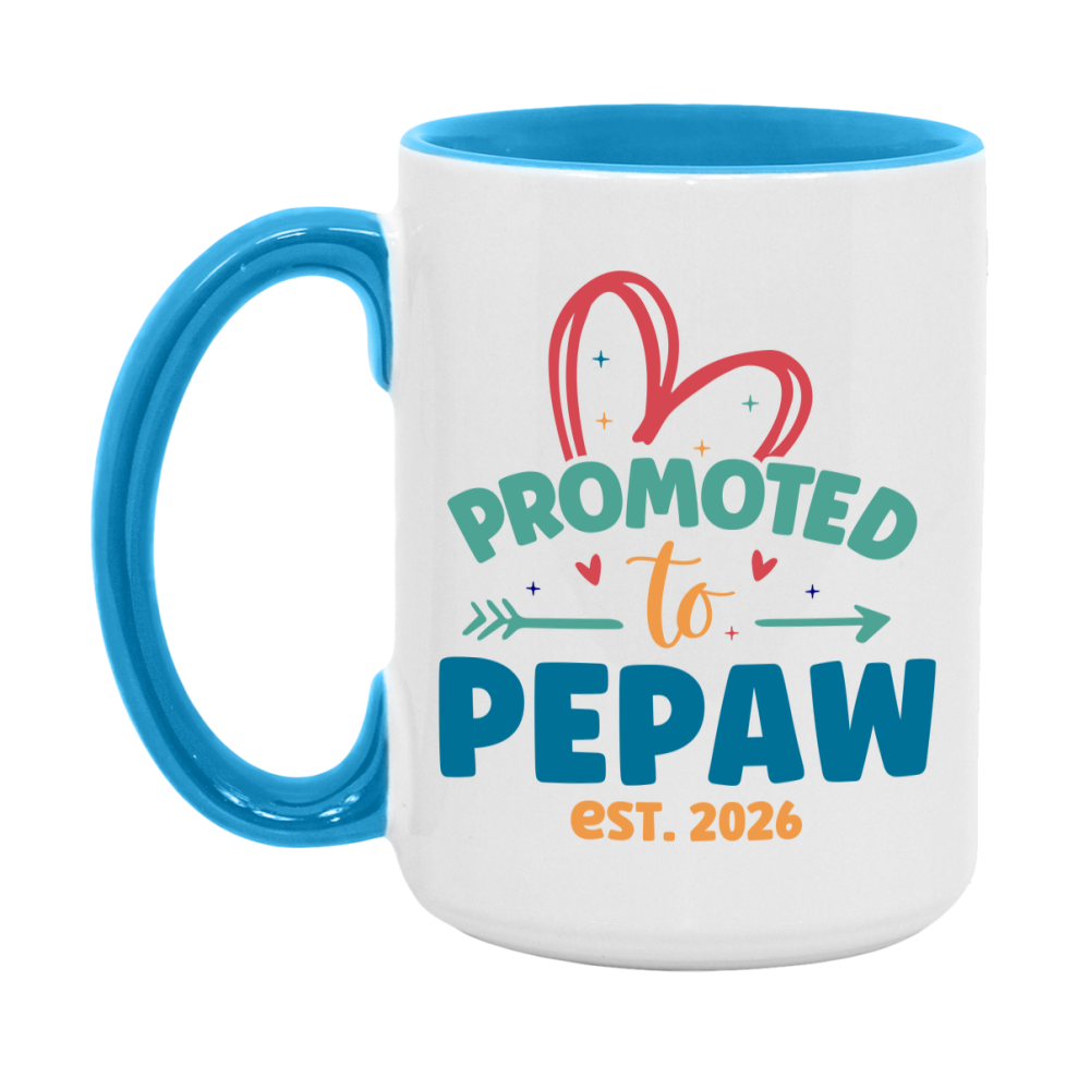 Promoted To Pepaw Est. 2026 Coffee Mug – New Pepaw Gift – Pregnancy Announcement Mug For New Baby