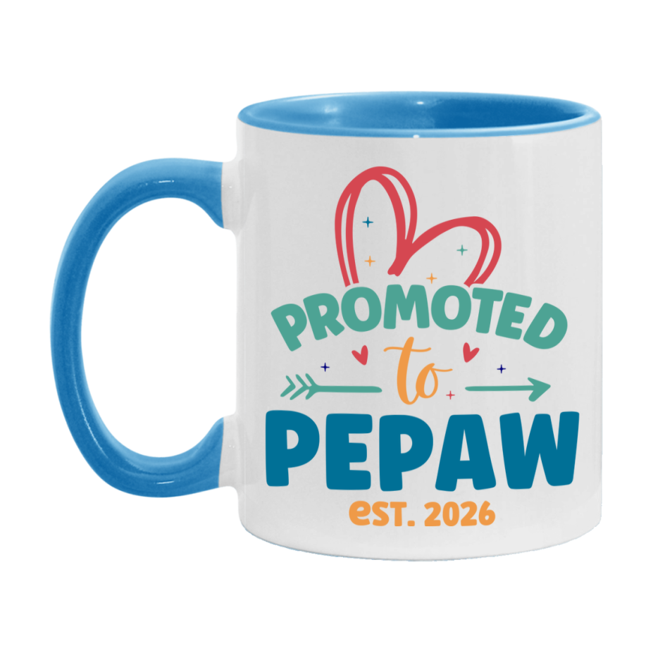 Promoted To Pepaw Est. 2026 Coffee Mug – New Pepaw Gift – Pregnancy Announcement Mug For New Baby