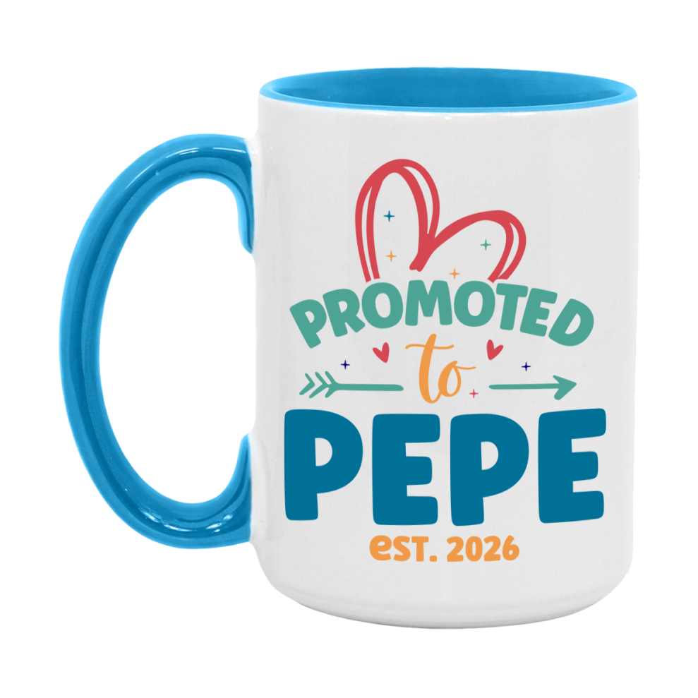 Promoted To Pepe Est. 2026 Coffee Mug – New Pepe Gift – Pregnancy Announcement Mug For New Baby