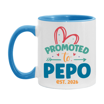 Promoted To Pepo Est. 2026 Coffee Mug – New Pepo Gift – Pregnancy Announcement Mug For New Baby