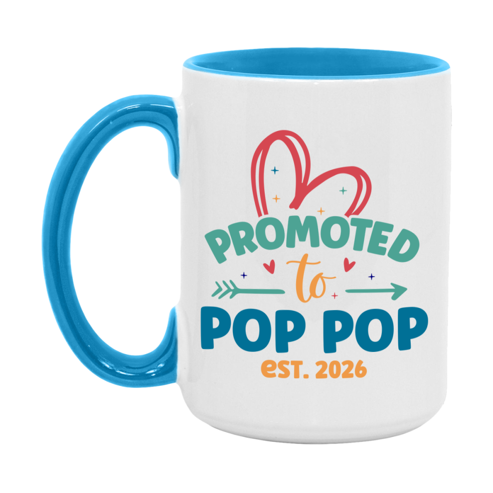 Promoted To Pop Pop Est. 2026 Coffee Mug – New Pop Pop Gift – Pregnancy Announcement Mug For New Baby