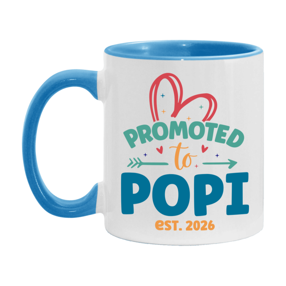 Promoted To Popi Est. 2026 Coffee Mug – New Popi Gift – Pregnancy Announcement Mug For New Baby