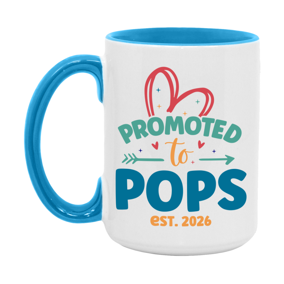 Promoted To Pops Est. 2026 Coffee Mug – New Pops Gift – Pregnancy Announcement Mug For New Baby