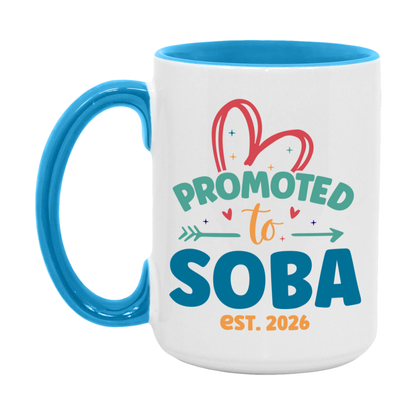 Promoted To Soba Est. 2026 Coffee Mug – New Soba Gift – Pregnancy Announcement Mug For New Baby