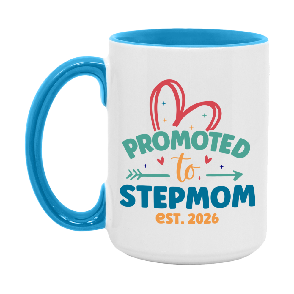 Promoted To Stepmom Est. 2026 Coffee Mug – New Stepmom Gift – Pregnancy Announcement Mug For New Baby