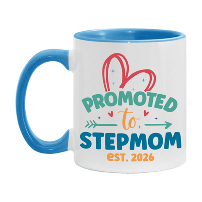Promoted To Stepmom Est. 2026 Coffee Mug – New Stepmom Gift – Pregnancy Announcement Mug For New Baby