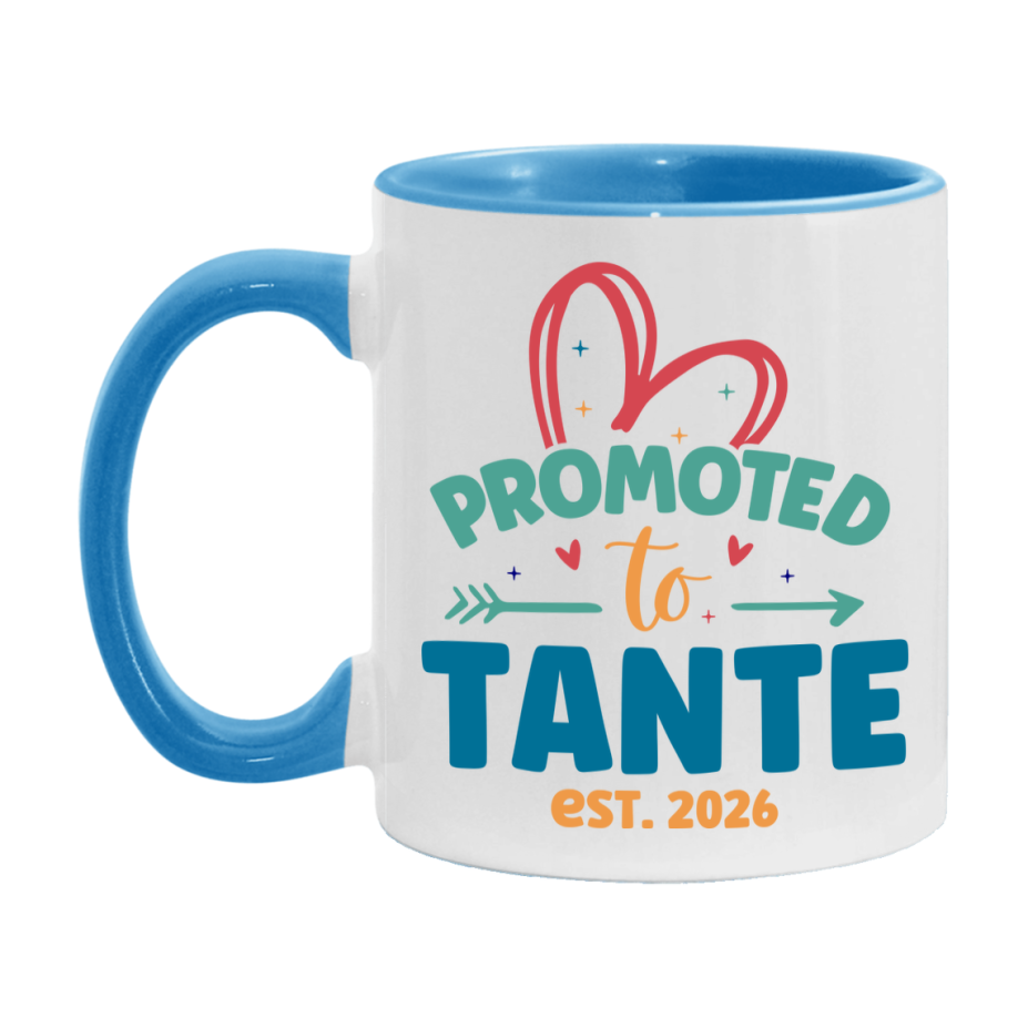 Promoted To Tante Est. 2026 Coffee Mug – New Tante Gift – Pregnancy Announcement Mug For New Baby