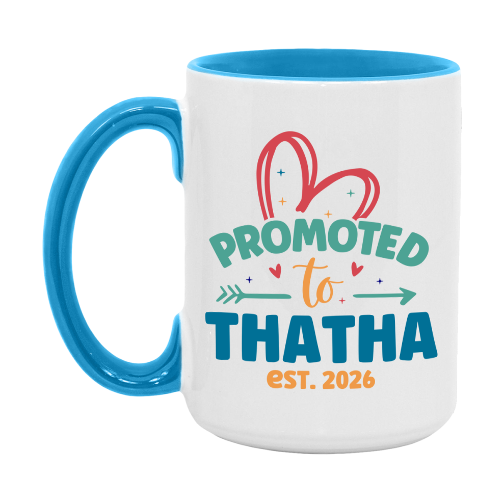 Promoted To Thatha Est. 2026 Coffee Mug – New Thatha Gift – Pregnancy Announcement Mug For New Baby