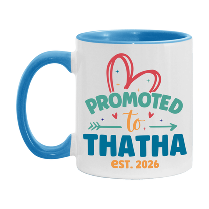 Promoted To Thatha Est. 2026 Coffee Mug – New Thatha Gift – Pregnancy Announcement Mug For New Baby