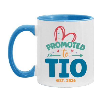 Promoted To Tio Est. 2026 Coffee Mug – New Tio Gift – Pregnancy Announcement Mug For New Baby