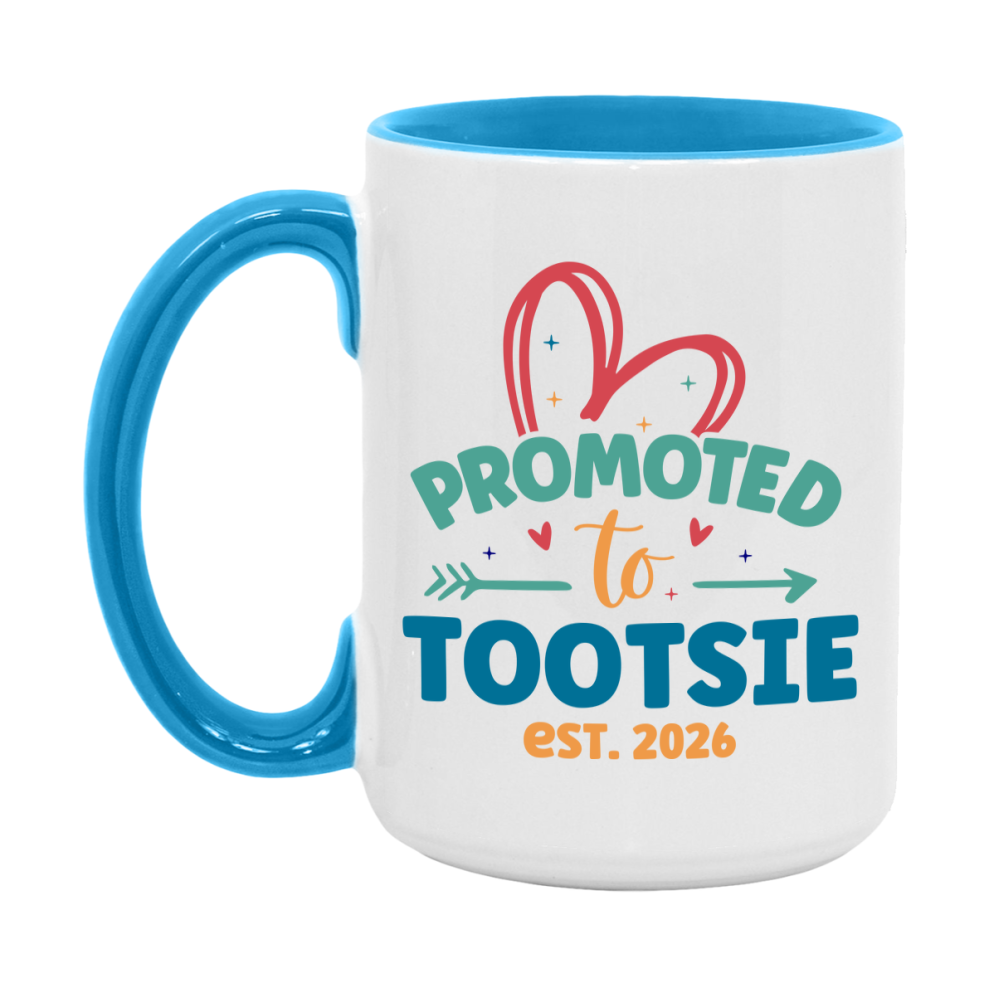 Promoted To Tootsie Est. 2026 Coffee Mug – New Tootsie Gift – Pregnancy Announcement Mug For New Baby