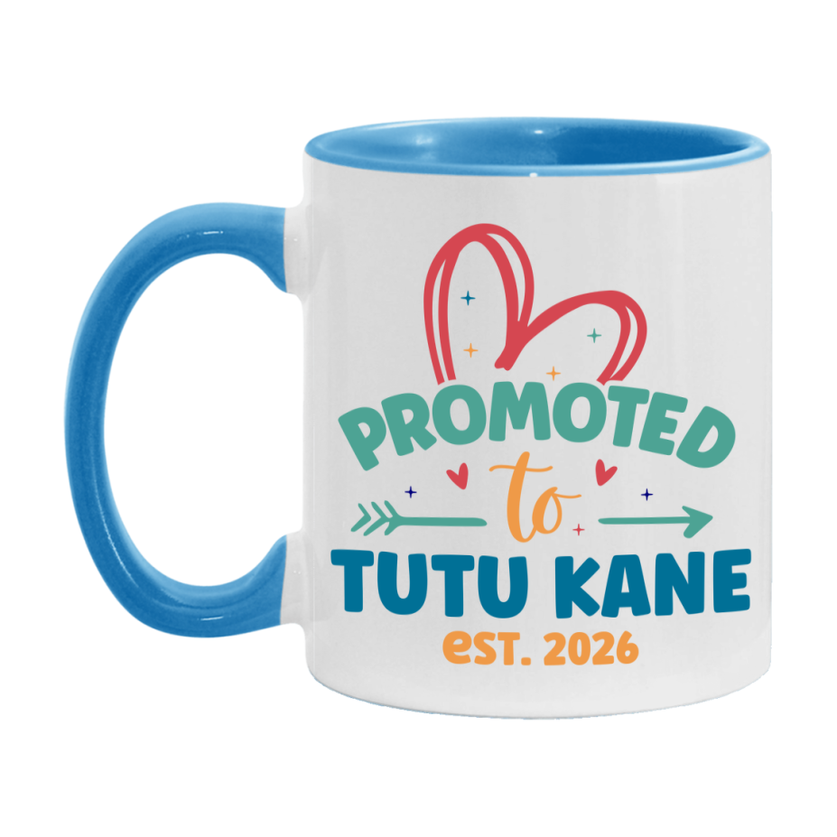 Promoted To Tutu Kane Est. 2026 Coffee Mug – New Tutu Kane Gift – Pregnancy Announcement Mug For New Baby