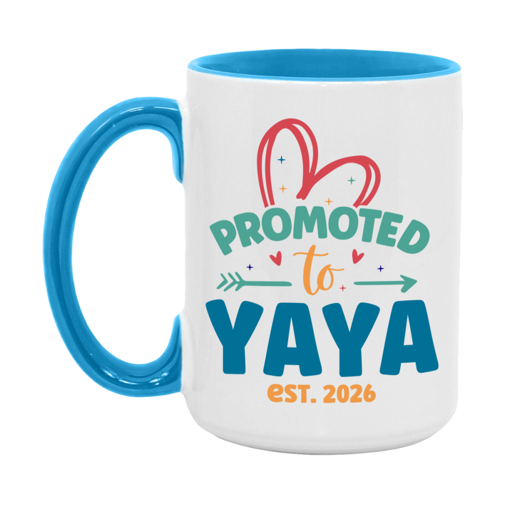 Promoted To Yaya Est. 2026 Coffee Mug – New Yaya Gift – Pregnancy Announcement Mug For New Baby