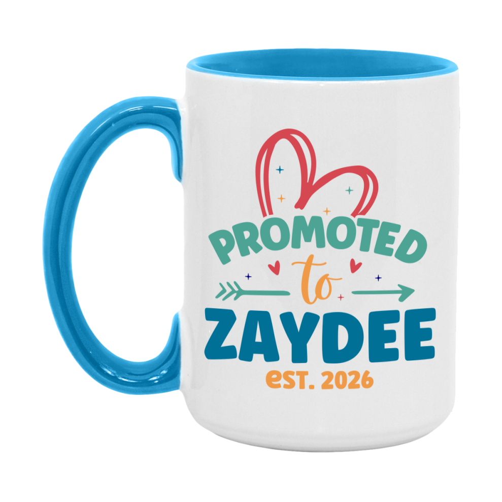 Promoted To Zaydee Est. 2026 Coffee Mug – New Zaydee Gift – Pregnancy Announcement Mug For New Baby