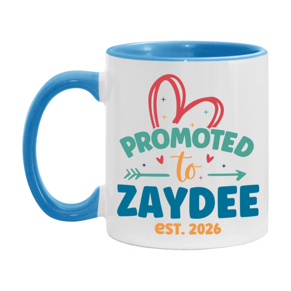 Promoted To Zaydee Est. 2026 Coffee Mug – New Zaydee Gift – Pregnancy Announcement Mug For New Baby