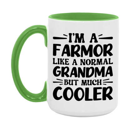 I'm A Farmor Like A Normal Grandma But Much Cooler Mug – Funny Farmor Gift – Grandma Coffee Mug – Gift For Farmor