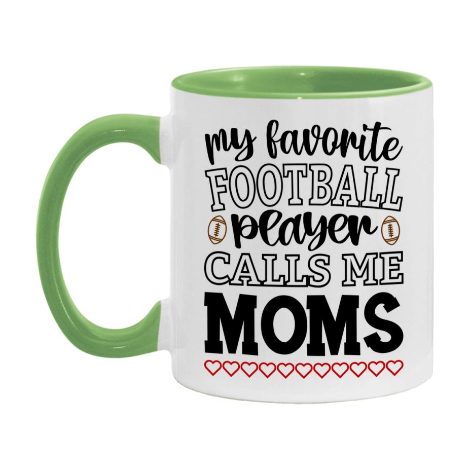 My Favorite Football Player Calls Me Moms Mug – Funny Football Moms Gift – Mug For Moms From Player – Football Season Gift Idea