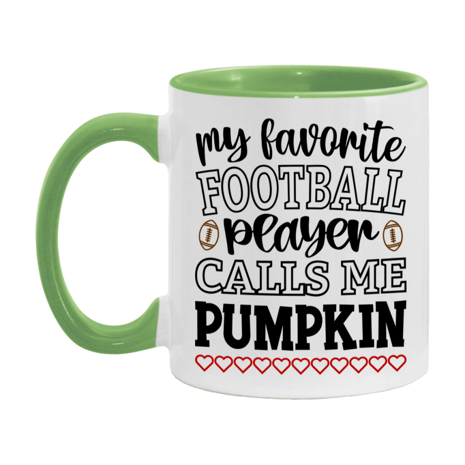 My Favorite Football Player Calls Me Pumpkin Mug – Funny Football Pumpkin Gift – Mug For Pumpkin From Player – Football Season Gift Idea