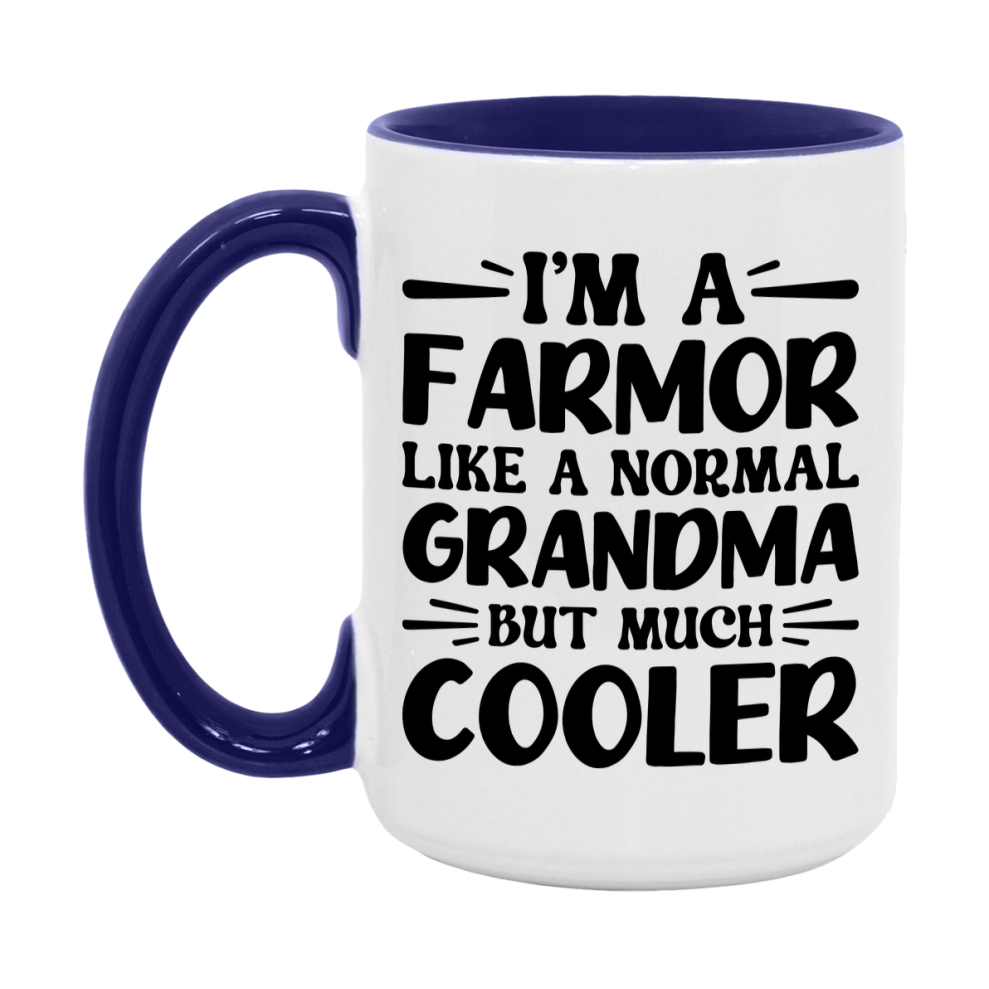 I'm A Farmor Like A Normal Grandma But Much Cooler Mug – Funny Farmor Gift – Grandma Coffee Mug – Gift For Farmor