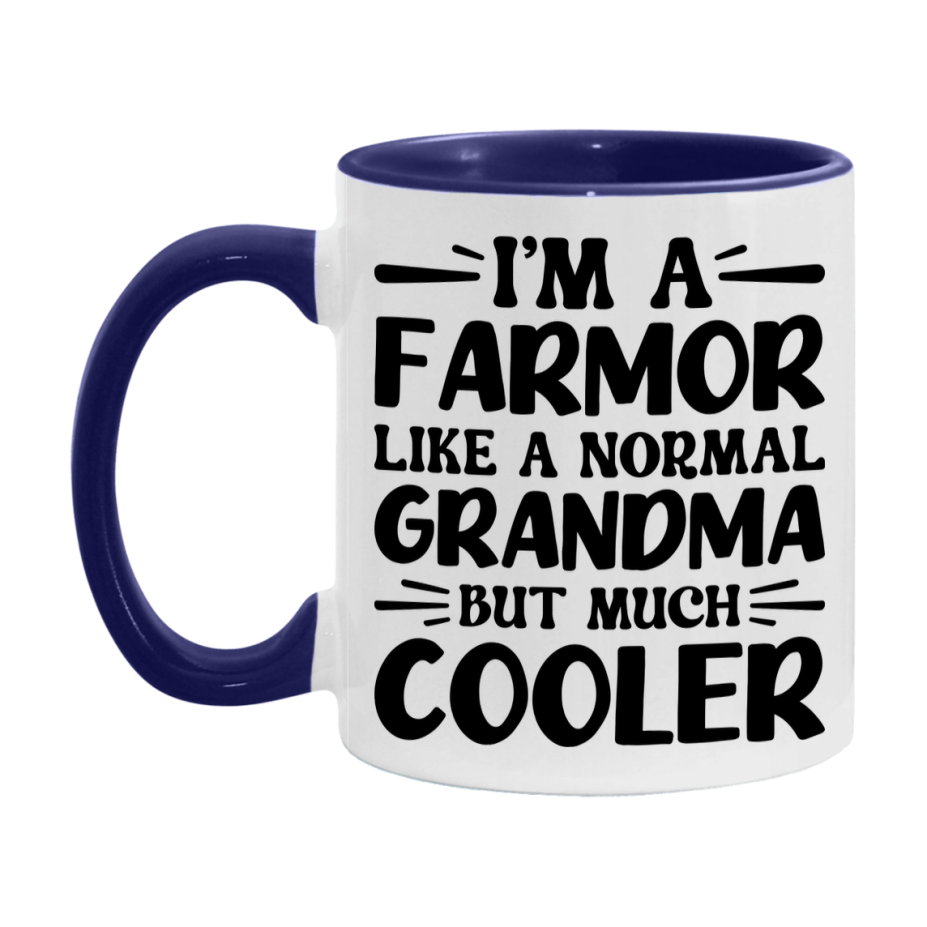 I'm A Farmor Like A Normal Grandma But Much Cooler Mug – Funny Farmor Gift – Grandma Coffee Mug – Gift For Farmor