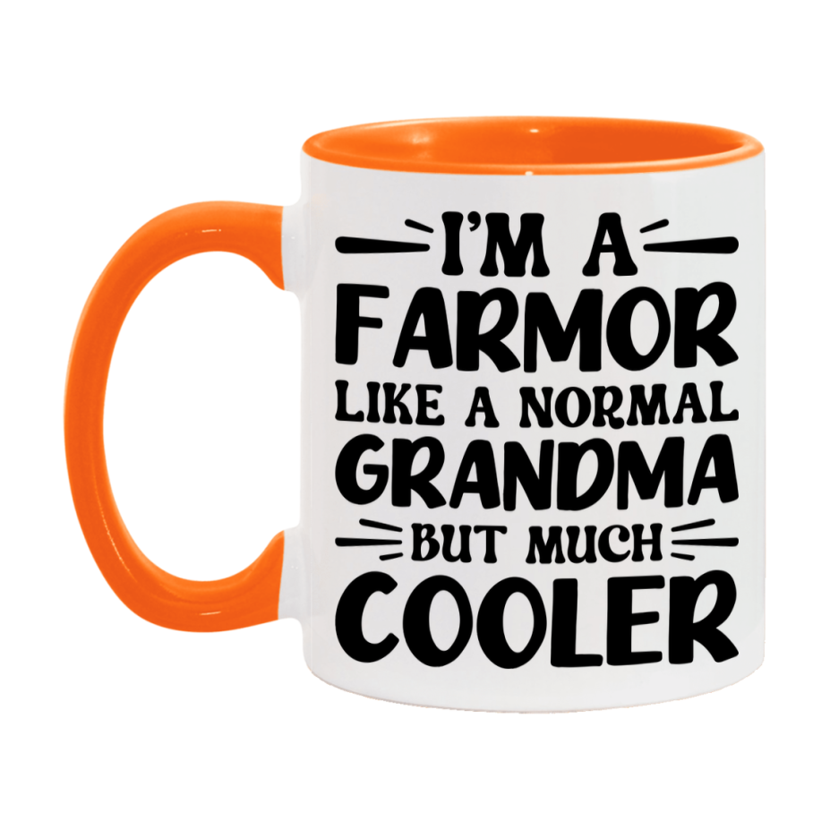 I'm A Farmor Like A Normal Grandma But Much Cooler Mug – Funny Farmor Gift – Grandma Coffee Mug – Gift For Farmor