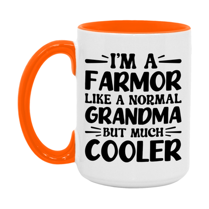 I'm A Farmor Like A Normal Grandma But Much Cooler Mug – Funny Farmor Gift – Grandma Coffee Mug – Gift For Farmor