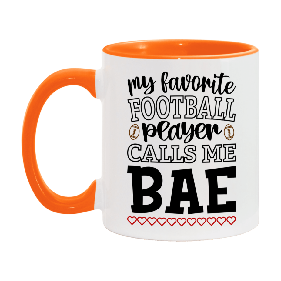My Favorite Football Player Calls Me Bae Mug – Funny Football Bae Gift – Mug For Bae From Player – Football Season Gift Idea