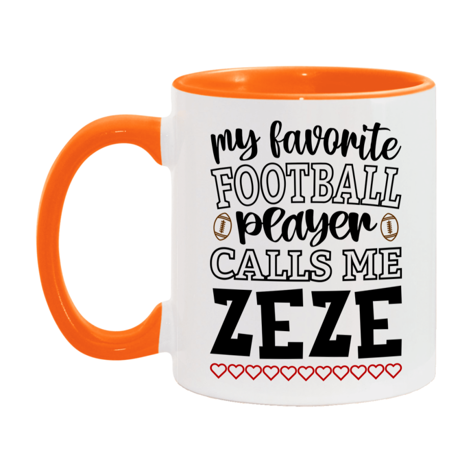My Favorite Football Player Calls Me Zeze Mug – Funny Football Zeze Gift – Mug For Zeze From Player – Football Season Gift Idea