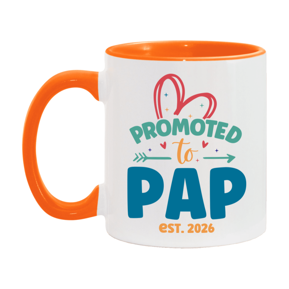 Promoted To Pap Est. 2026 Coffee Mug – New Pap Gift – Pregnancy Announcement Mug For New Baby