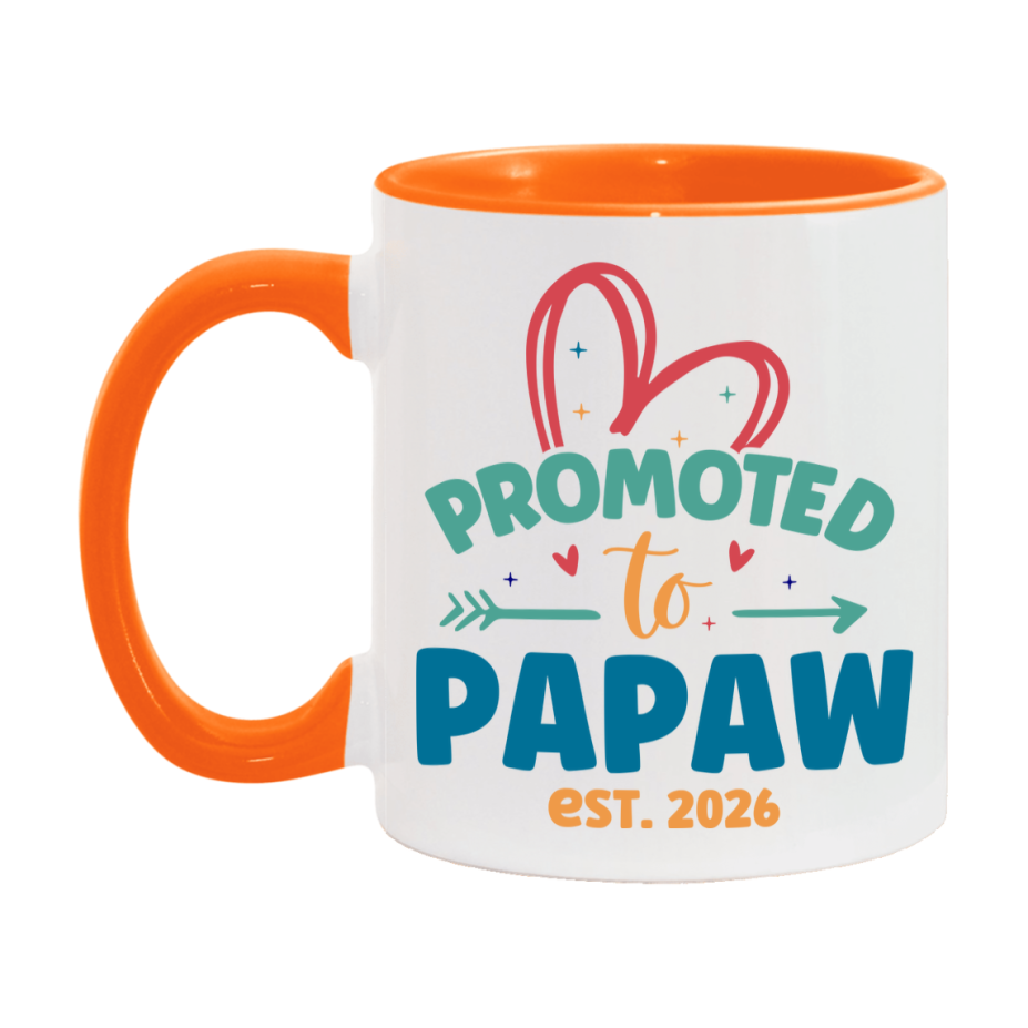Promoted To Papaw Est. 2026 Coffee Mug – New Papaw Gift – Pregnancy Announcement Mug For New Baby