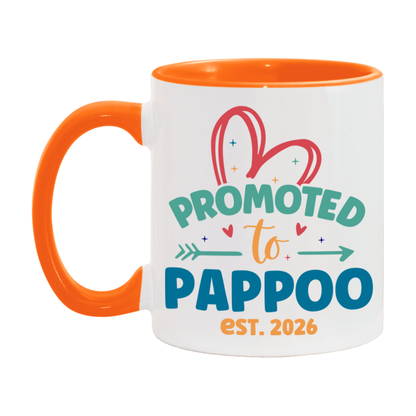 Promoted To Pappoo Est. 2026 Coffee Mug – New Pappoo Gift – Pregnancy Announcement Mug For New Baby
