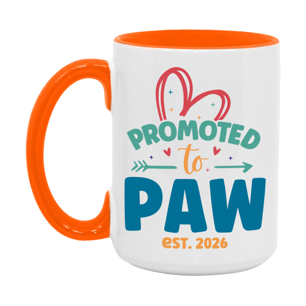 Promoted To Paw Est. 2026 Coffee Mug – New Paw Gift – Pregnancy Announcement Mug For New Baby