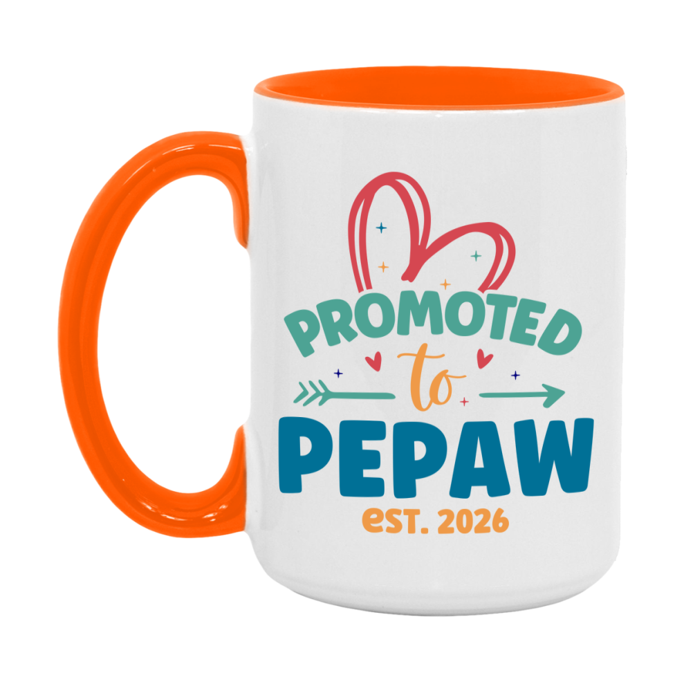 Promoted To Pepaw Est. 2026 Coffee Mug – New Pepaw Gift – Pregnancy Announcement Mug For New Baby