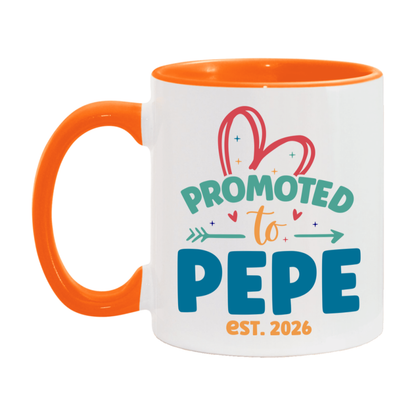 Promoted To Pepe Est. 2026 Coffee Mug – New Pepe Gift – Pregnancy Announcement Mug For New Baby
