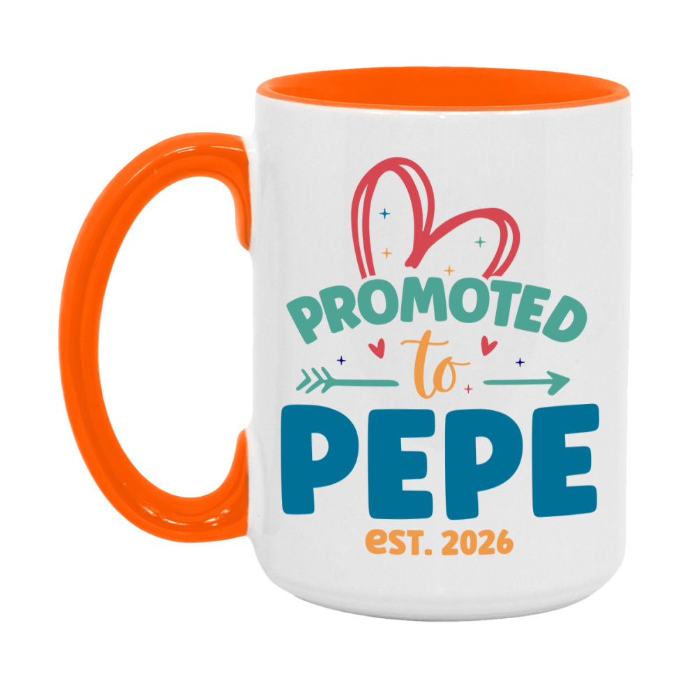 Promoted To Pepe Est. 2026 Coffee Mug – New Pepe Gift – Pregnancy Announcement Mug For New Baby