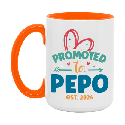 Promoted To Pepo Est. 2026 Coffee Mug – New Pepo Gift – Pregnancy Announcement Mug For New Baby