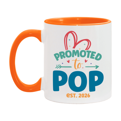 Promoted To Pop Est. 2026 Coffee Mug – New Pop Gift – Pregnancy Announcement Mug For New Baby