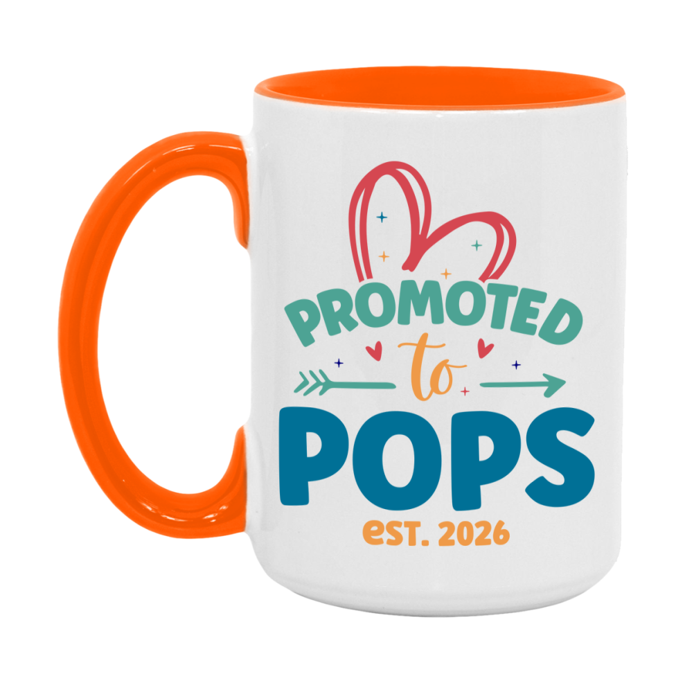 Promoted To Pops Est. 2026 Coffee Mug – New Pops Gift – Pregnancy Announcement Mug For New Baby