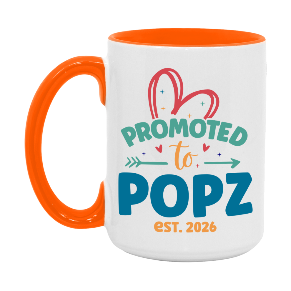 Promoted To Popz Est. 2026 Coffee Mug – New Popz Gift – Pregnancy Announcement Mug For New Baby