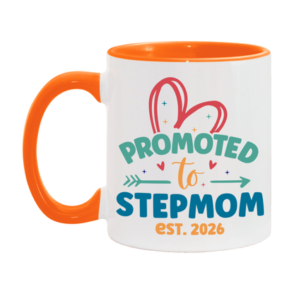 Promoted To Stepmom Est. 2026 Coffee Mug – New Stepmom Gift – Pregnancy Announcement Mug For New Baby