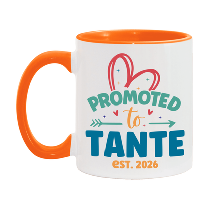 Promoted To Tante Est. 2026 Coffee Mug – New Tante Gift – Pregnancy Announcement Mug For New Baby